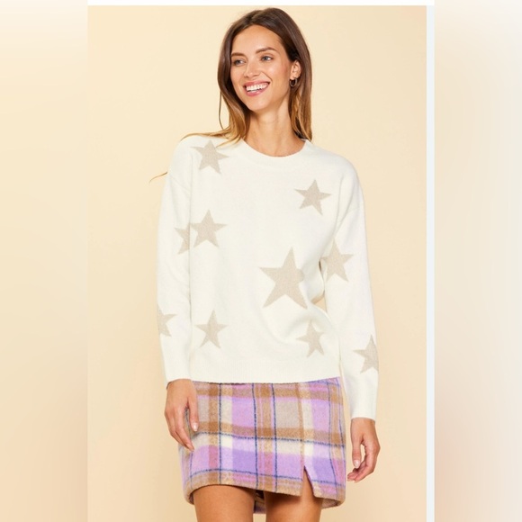 Skies are blue Star Pattern Sweater S - Picture 1 of 8